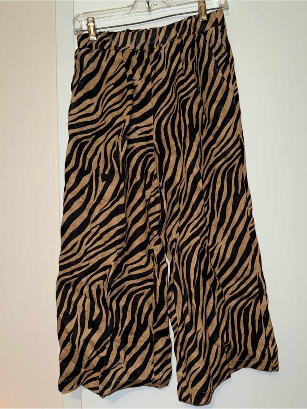 Elie Tahari Black & Tan Zebra-Print Skirt